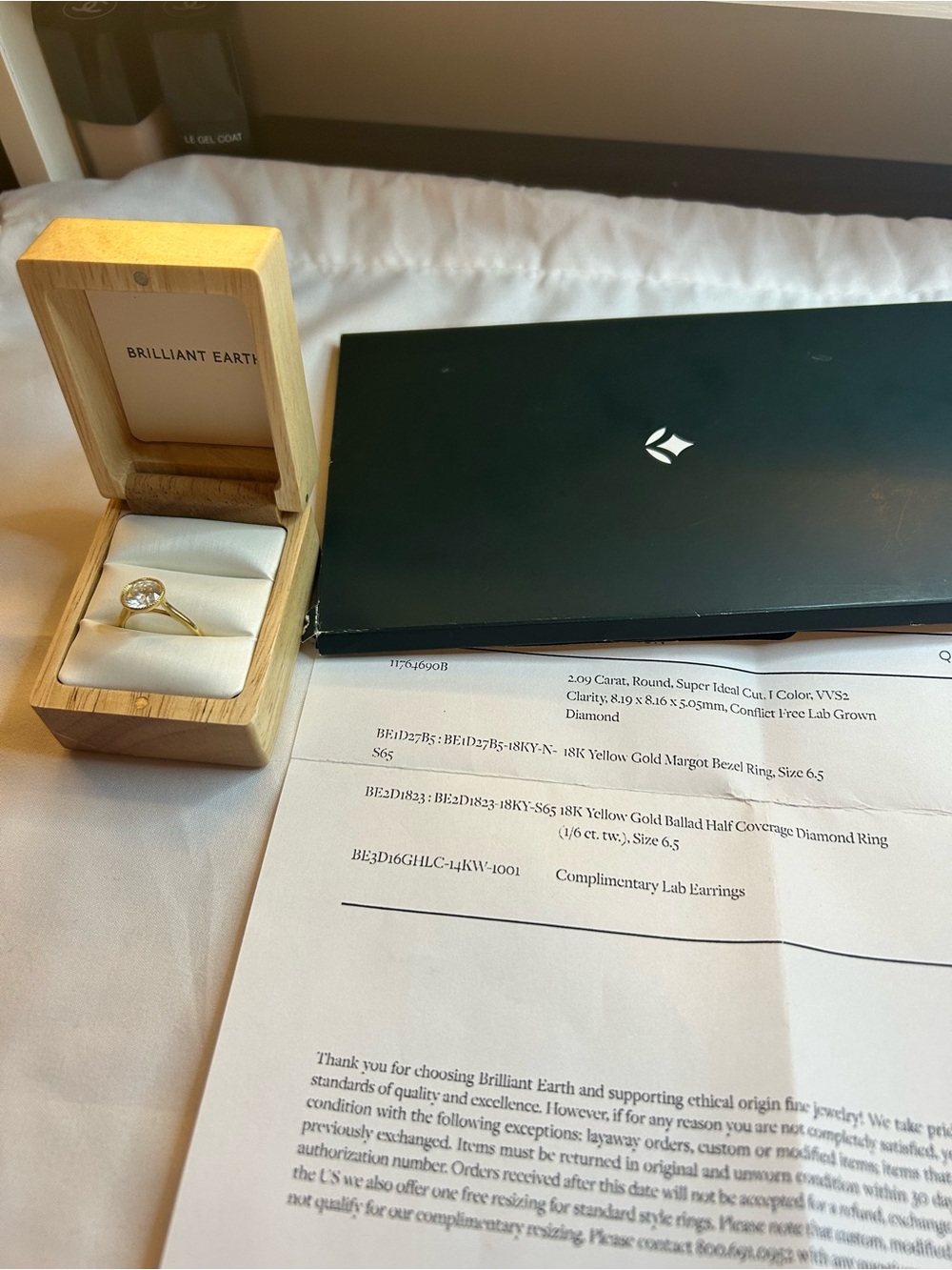 Brilliant Earth 18k Yellow Gold Diamond Engagement Ring - Picture 8 of 8